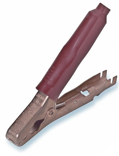 Mueller BU-41C-2 Large Copper Battery Clip with Insulators, 400AMP, Red