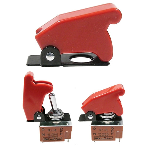 Mode 42-903-0 Red Safety Cover / Toggle Guard for Toggle Switch, 12mm Mounting Size