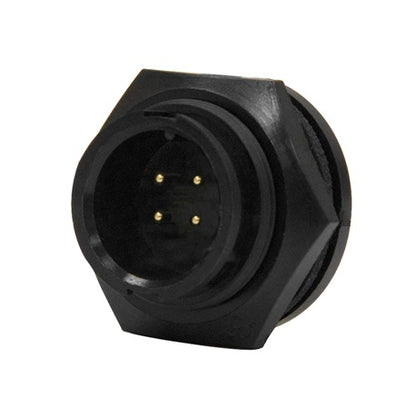 Conxall 4282-4PG-300 Connector 4 Pin Male Panel Receptacle, IP67 Certified, 20AWG Gold Plated Contacts, Solder Style