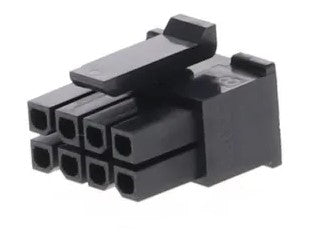 Molex 43025-0800 Micro-Fit 3.0 Receptacle Housing, Dual Row, 8 Position, UL 94V-0, Low-Halogen, Black