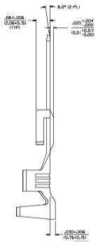 Molex .125 Wide Flat Male Pin for 14-18 AWG Wire 43178-2002 *CLEARANCE*