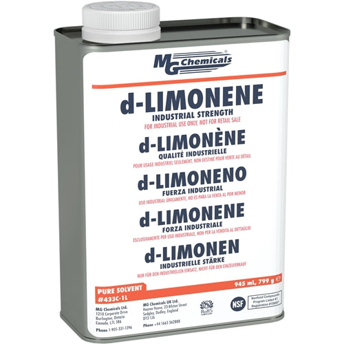 MG Chemicals 433C-1L D-Limonene Industrial Strength 1 Litre