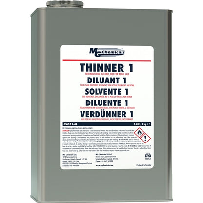 MG Chemicals 4351-4L Thinner 1 Solvent for MG Chemicals EMI/RFI Shielding