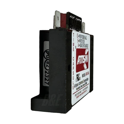 Artisan 438USA Time Delay Solid State Timer, Delay-On-Make, 1-1024 Sec, 19-288 Volts AC/DC, 1A Max, with Dip Switch