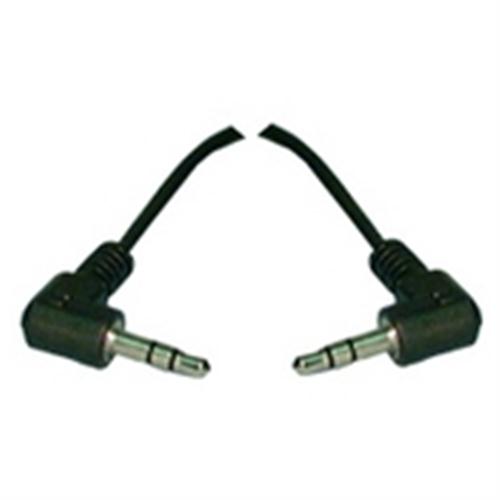 Philmore 44-468 Stereo 3.5mm Male to Male Cable, Right Angle at Both Ends, Gold Plated Cable, 6' Length