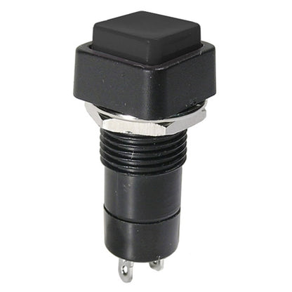 Mode 44-481-0 Push Button Switch, SPST Off-(On) N/O Momentary, 3A@125VAC, with Black Button, Solder Terminals