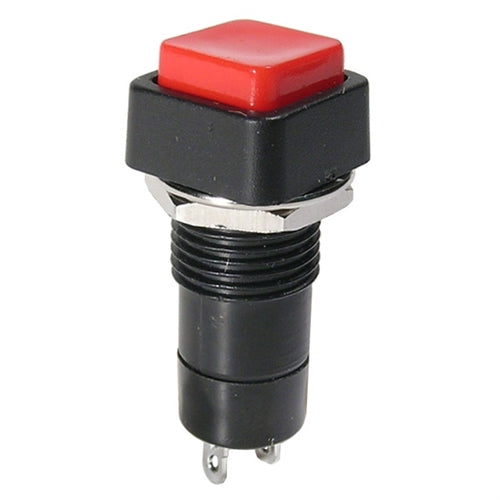 Mode 44-482-0 Push Button Switch, SPST Off-On, 3A@125VAC, with Red Button, Solder Terminals