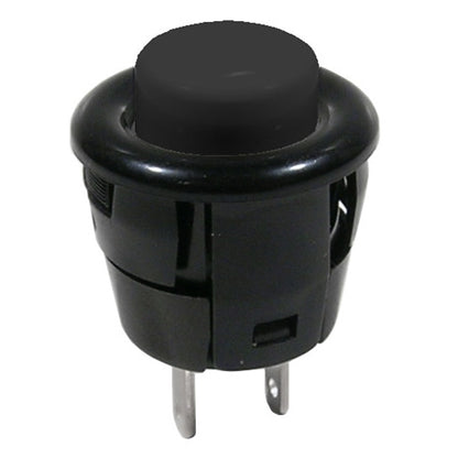 Mode 44-531N-0 Push Button Switch, SPST Off-(On) N/O Momentary, 3A@125VAC, Black Button, Solder Terminals