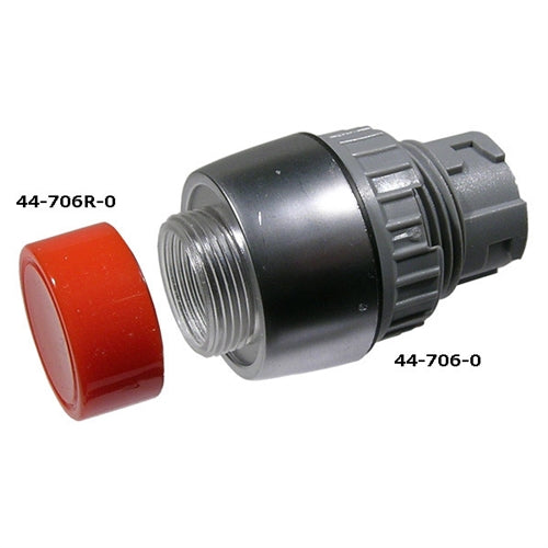 Mode 44-706-0 Lighted Momentary Contact Raised Button Actuator, 22mm Diameter *Lens Cap Not Included*