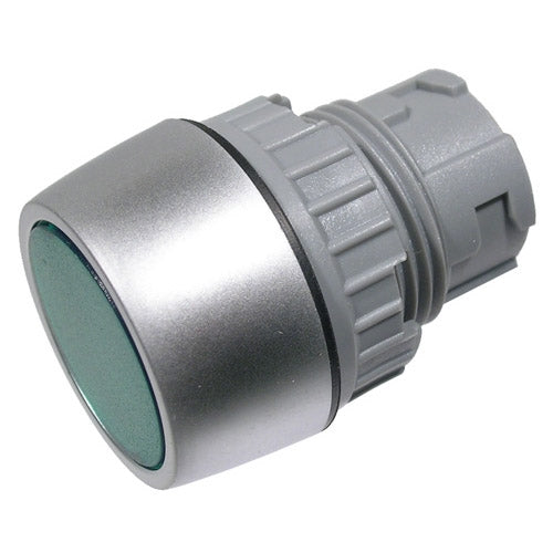 Mode 44-720G-0 Momentary Lighted Flush Button Actuator, 22mm Diameter, Green Lense Cap Included