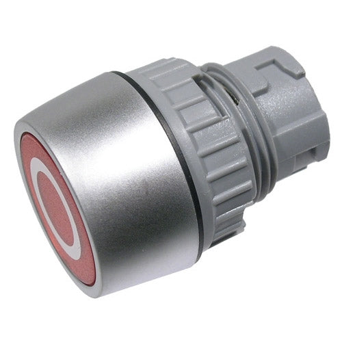 Mode 44-725R-0 Lighted Alternate Action Actuator Flush Button, 22mm Diameter, Lens Is Red with White Circle
