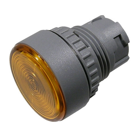 Mode 44-740Y-0 Pilot Lamp, 22mm Diameter, 29mm Yellow Flat Lens ** 44-700-0 / 44-703-0 Required & Not Included **