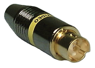 Philmore 45-106G Hi-Quality 4 Pin Mini DIN (S-Video / S-Vhs) Male Plug