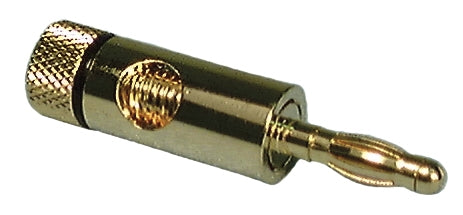 Philmore 45-240 Gold Banana Plugs, Stackable Style, Accepts Up to 10AWG, 2/Pack