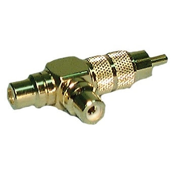 Philmore 45-314GB RCA Plug (Male) to Dual RCA Jack (Female) Right Angle Adapter