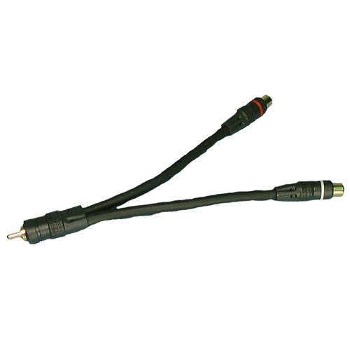 Philmore 45-4010G Theatre Pro A/V "Y" Adapter, RCA Male Plug to Two RCA Female Jacks, Gold Plated