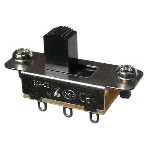Mode 46-010-2 Slide Switch DPDT On-On, 3A@125VAC / 1.5A@250VAC, Solder Terminals, 2/Pack