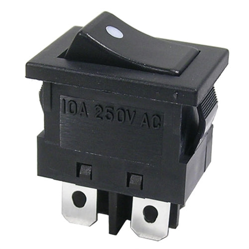 Mode 46-150-1 Rocker Switch DPST On-Off 10A@250VAC, with White Dot
