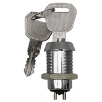 Mode 47-282-1 Key Switch (Assorted Keys) SPST, 4A@125VAC, Key Removable in Either Position
