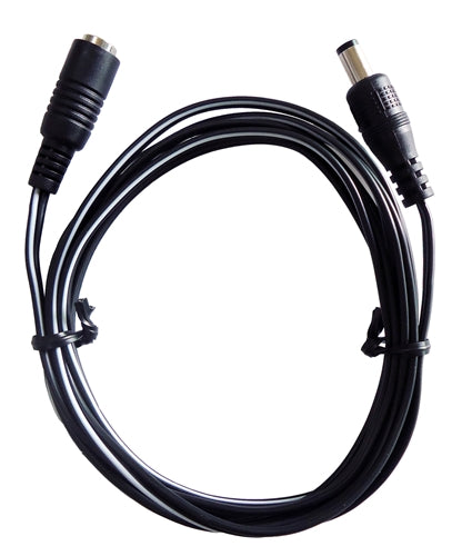Philmore 48-1027 DC Coaxial Power Extension Cable, 2.5mm x 5.5mm Female Plug to Male Jack, 6' Cord
