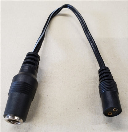 Philmore 48-1257 2 Pin Socket to 2.1mm DC Power Jack Adapter, 20AWG, 6" Cord