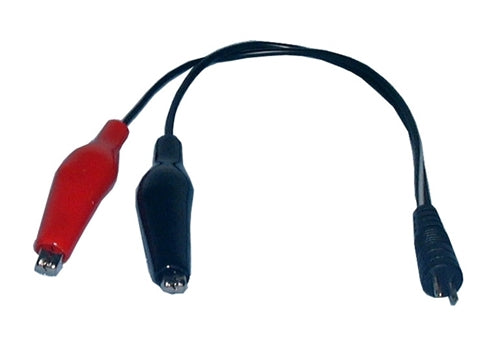 Philmore 48-1273 DC Power 2 Pin to 2 Alligator Clip Adapter (Red & Black) 6" Cord