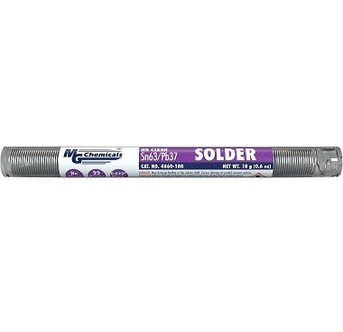 MG Chemicals 4860-18G Solder 22AWG .032" 63/37 No Clean Flux 18g (0.6oz) Pocket Pack