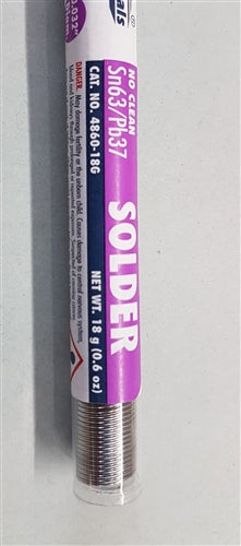 MG Chemicals 4860-18G Solder 22AWG .032" 63/37 No Clean Flux 18g (0.6oz) Pocket Pack