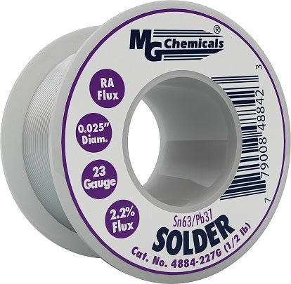 MG Chemicals 4884-227G Solder 23AWG .025" 1/2LB 63/37