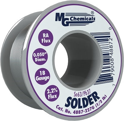 MG Chemicals 4887-227G Solder 18AWG .050" 1/2LB 63/37
