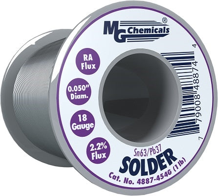 MG Chemicals 4887-454G Solder 18AWG .05" 1LB 63/37