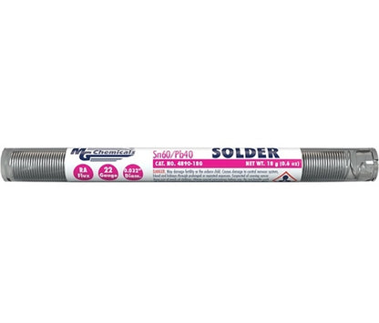 MG Chemicals 4890-18G Solder 22AWG .032" 60/40 RA Flux 18g (0.6oz) Pocket Pack