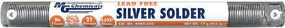 MG Chemicals 4900-18G Solder 21AWG .032" Lead Free SN96 18g (.6oz) (2PK) No Clean Flux Pocket Pack