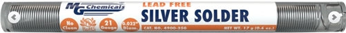 MG Chemicals 4900-18G Solder 21AWG .032" Lead Free SN96 18g (.6oz) (2PK) No Clean Flux Pocket Pack
