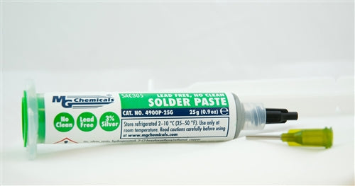 MG Chemicals 4900P-25G Lead Free Solder Paste SAC305 No Clean 25g ** Store in Fridge, Unopened 6 Month Shelf Life **