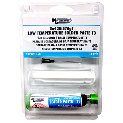 MG Chemicals 4902P-15G SN42/BI57/AG1 Low Temperature Solder Paste T3
