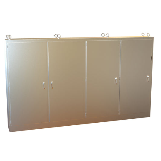 Hammond 4UHD9015718N4SS N4X 304 Stainless Steel Multi-Door Freestanding Disconnect Enclosure 90" x 156.5" x 18"