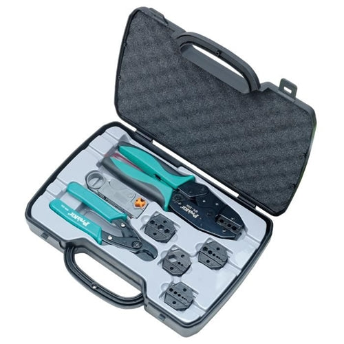 Eclipse 500-001 Coax Crimping Tool Kit with Crimp Frame, 5 Dies & Rotary Stripper