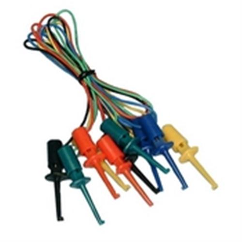 Philmore 500 IC Test Lead Seizer Set, 5 Color-Coded 16" Leads with Miniature Hook-On Prods at Both Ends