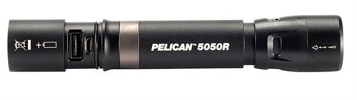 Pelican 5050R Black Rechargeable Flashlight with Lion Battery, Up to 883 Lumens, 4 Modes: Boost / High / Low / Flashing