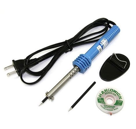 Hakko 508-1/P 40W Soldering Iron, Comes with Desoldering Wick (FR100-03) Tip (502-T) and Iron Holder (Simple Type)