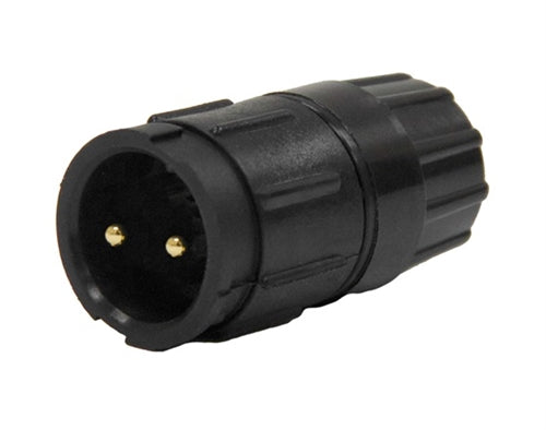 Conxall 5182-2PG-3DC Connector 2 Pin Male Cable Receptacle, IP67 Certified, 12AWG Gold Plated Contacts, Solder Style