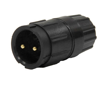 Conxall 5182-2PG-3DC Connector 2 Pin Male Cable Receptacle, IP67 Certified, 12AWG Gold Plated Contacts, Solder Style