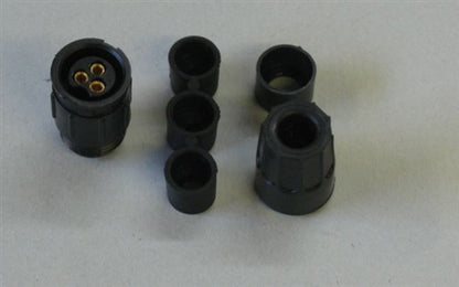 Conxall 5182-3SG-3DC Connector 3 Pin Female Cable Receptacle, IP67 Certified, 12AWG Gold Plated Contacts, Solder Style