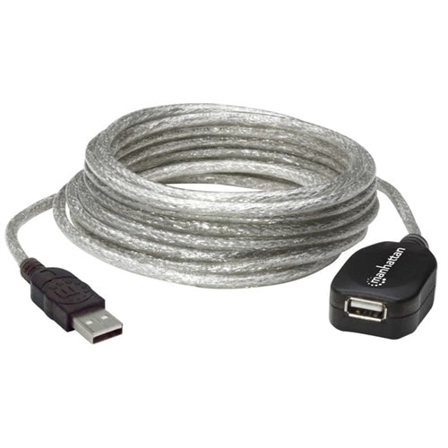 Manhattan 519779 Hi-Speed USB 2.0 Active Extension Cable, Daisy-Chainable, A-Male to A-Female, 5M (16 Ft.)
