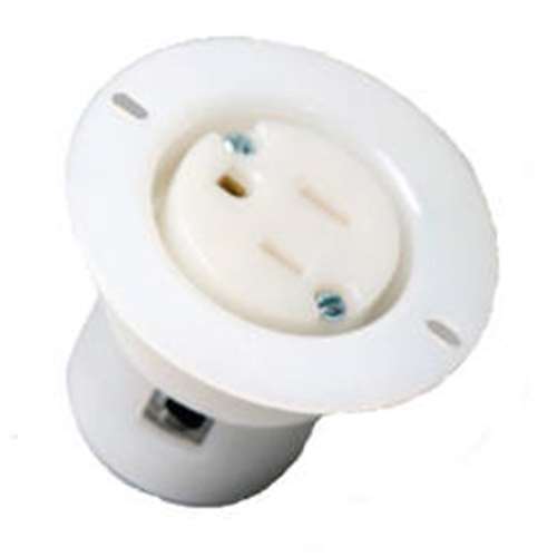Marinco 5279 Flanged AC Outlet 125V 15A 2P 3W (5-15R)