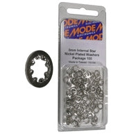 Mode 54-438-100 4mm Nickel Plated Internal Star Lockwasher (Metric) 100/Pack