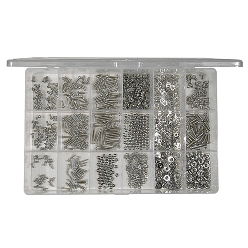 Mode 54-565-1 Comprehensive Hardware Assortment, 1175 Piece of Assorted 2-56, 4-40, 6-32, and 8-32 Hardware