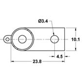 Mode 55-203-3 Bayonet Base Socket T3-1/4 (E10) with Straight Mounting Tab, 3/Pack