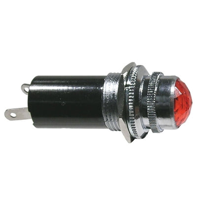 Mode 55-342-1 T3-1/4 (10mm) Bayonet Base Lamp Holder with Red Lens
